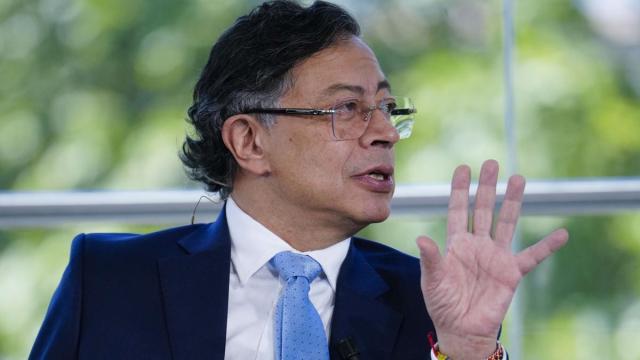 Gustavo Petro, durante la entrevista en RTVE.