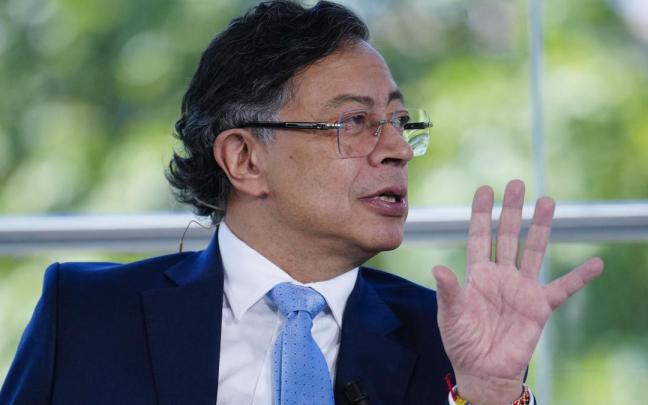 Gustavo Petro, durante la entrevista en RTVE.