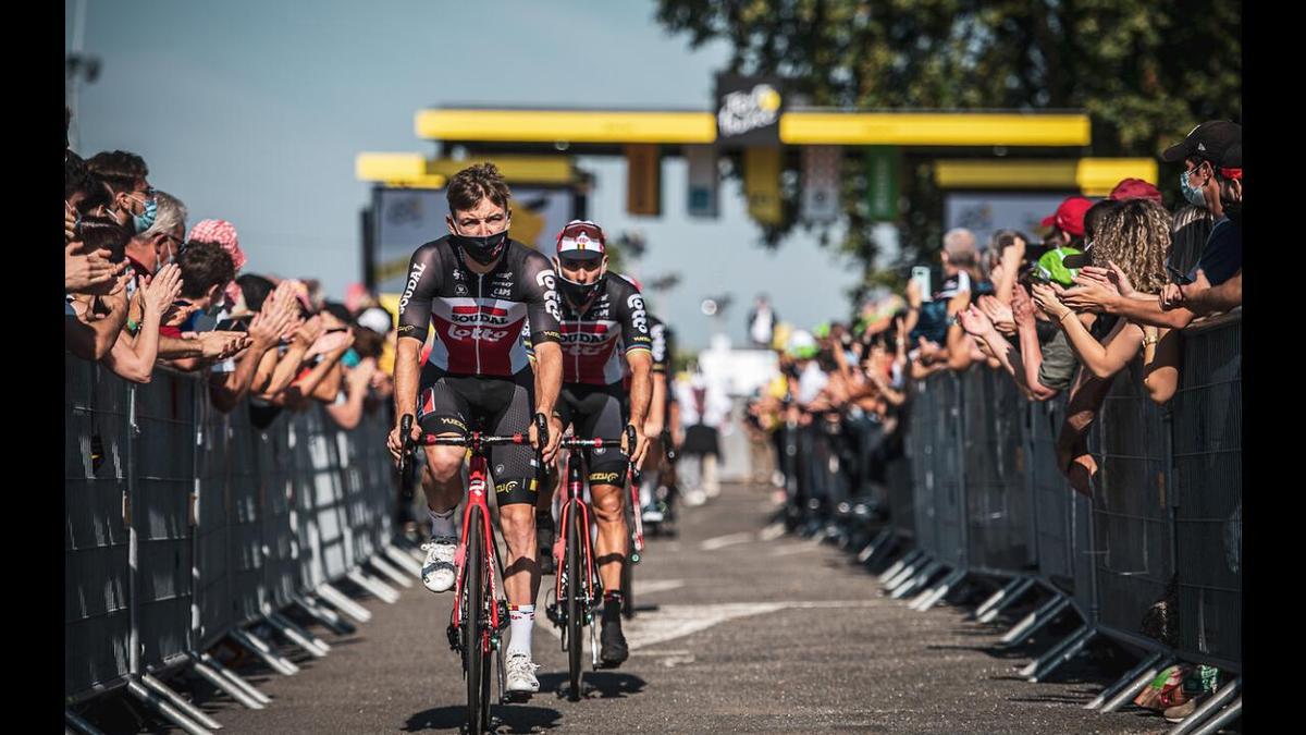 Zona vallada de una salida del Tour.