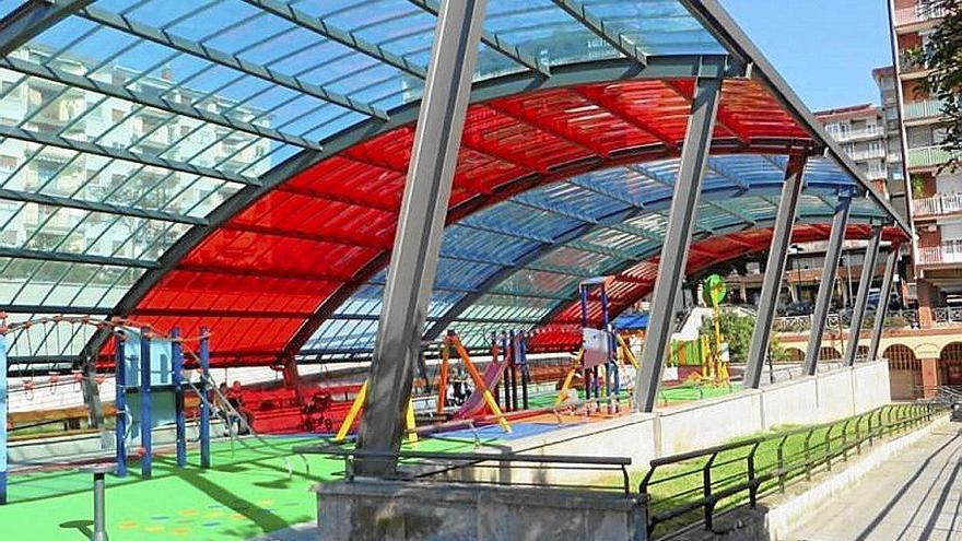 Parque infantil de la plaza Pablo Sorozabal de Beraun. Foto: N.G.