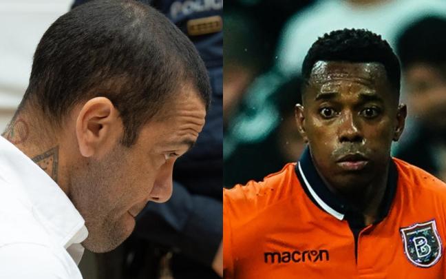 Dani Alves y Robinho, dos futbolistas condenados