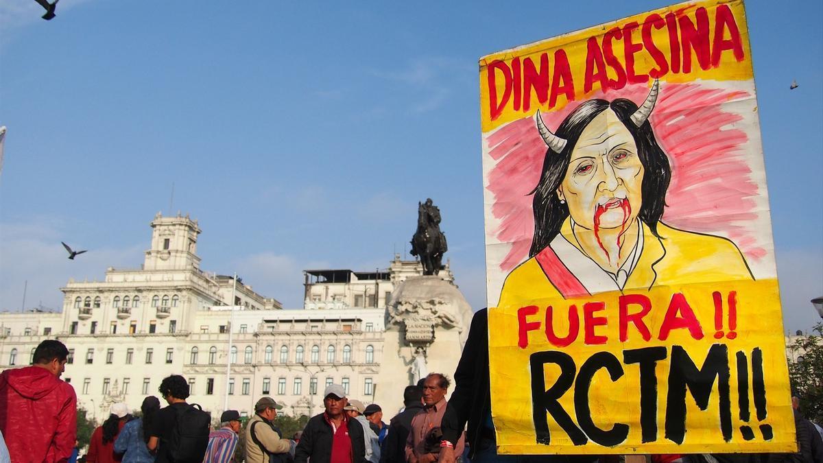 Protestas contra Dina Boluarte en Perú.