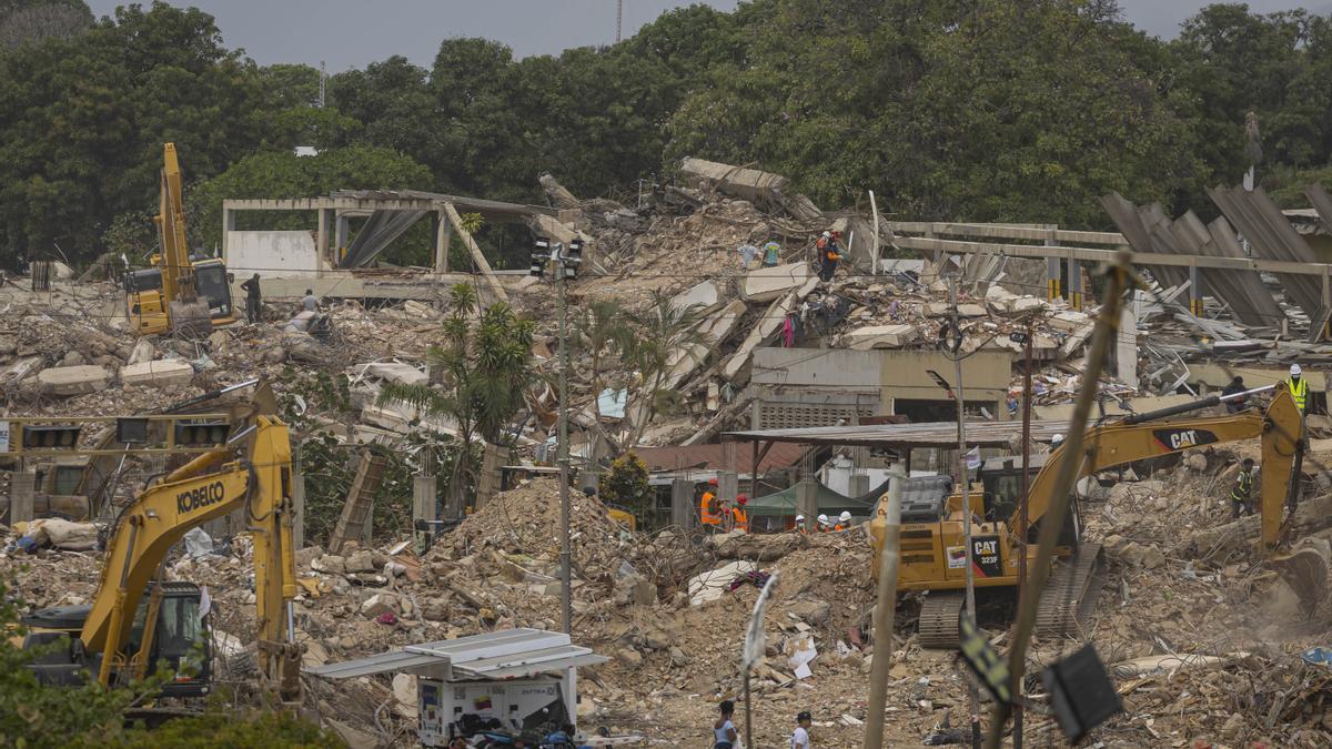 Imagen de una zona destruida por los terremotos en Venezuela
