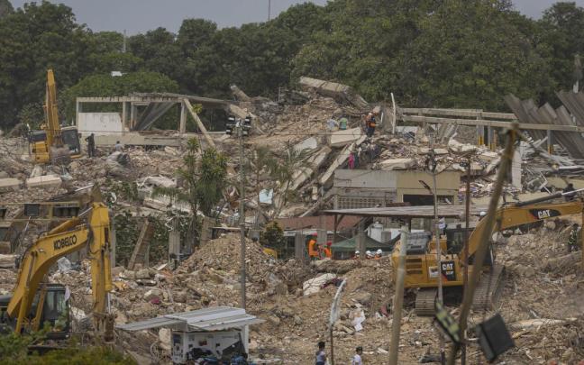 Imagen de una zona destruida por los terremotos en Venezuela