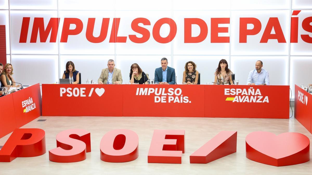 Pedro Sánchez preside la Ejecutiva Federal del PSOE celebrada el pasado lunes