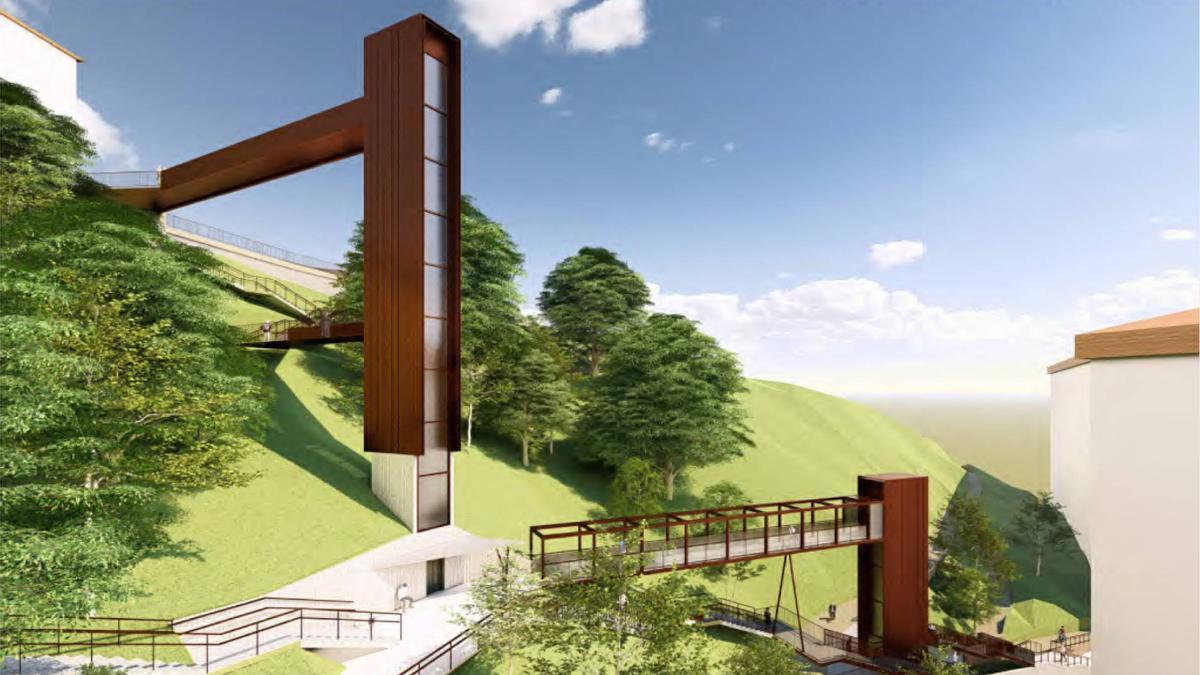 Representación del proyecto de los ascensores.