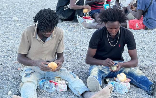 Migrantes en Ceuta.
