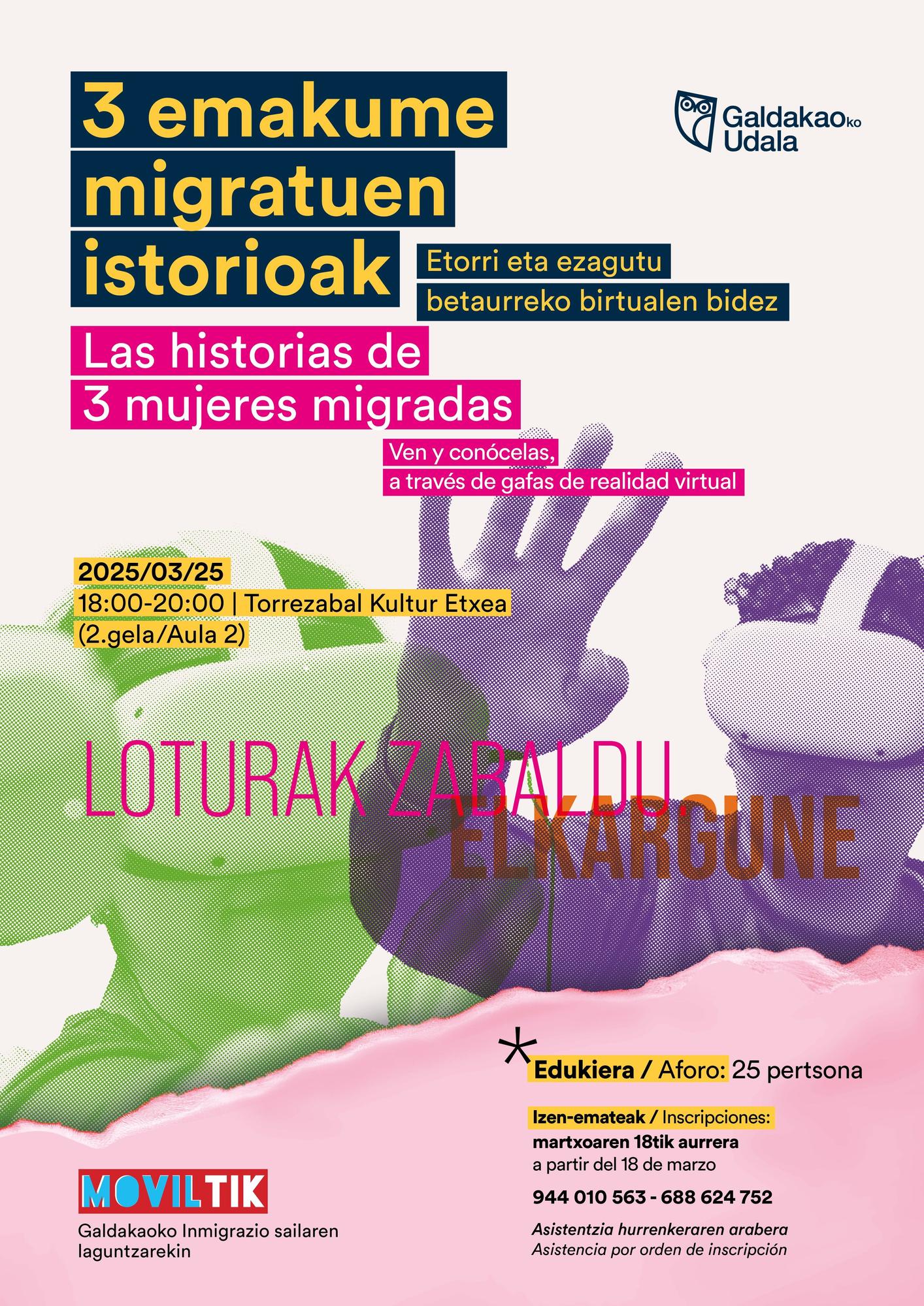 El taller inmersivo será el martes 25 de marzo y es necesaria la inscripción