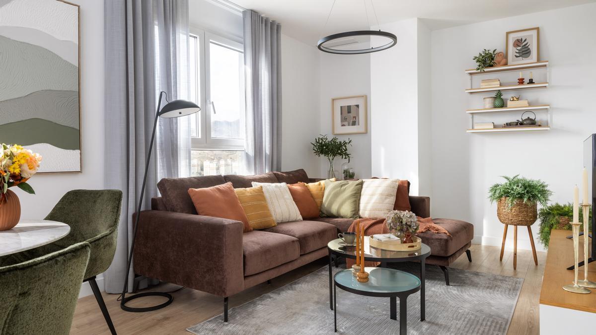 Detalle del comedor y el salón.