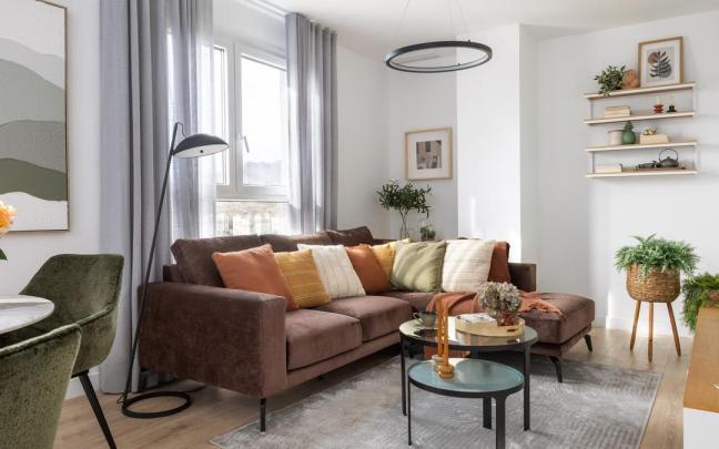 Detalle del comedor y el salón.