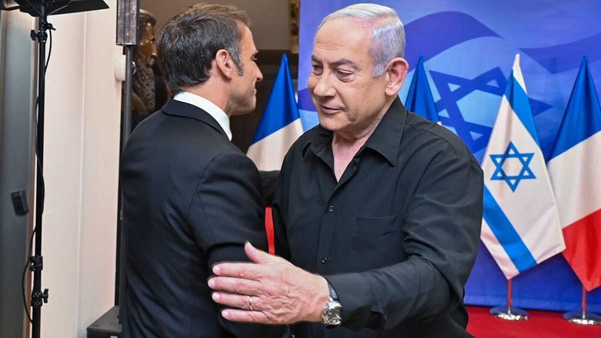 Reunión entre Macron y Netanyahu en Tel Aviv.