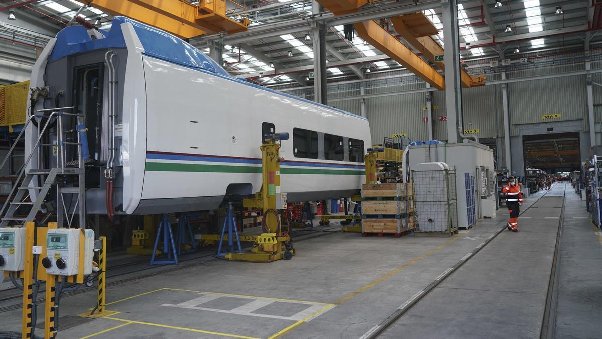 Interior de la fábrica de Talgo en la localidad alavesa de Rivabellosa.