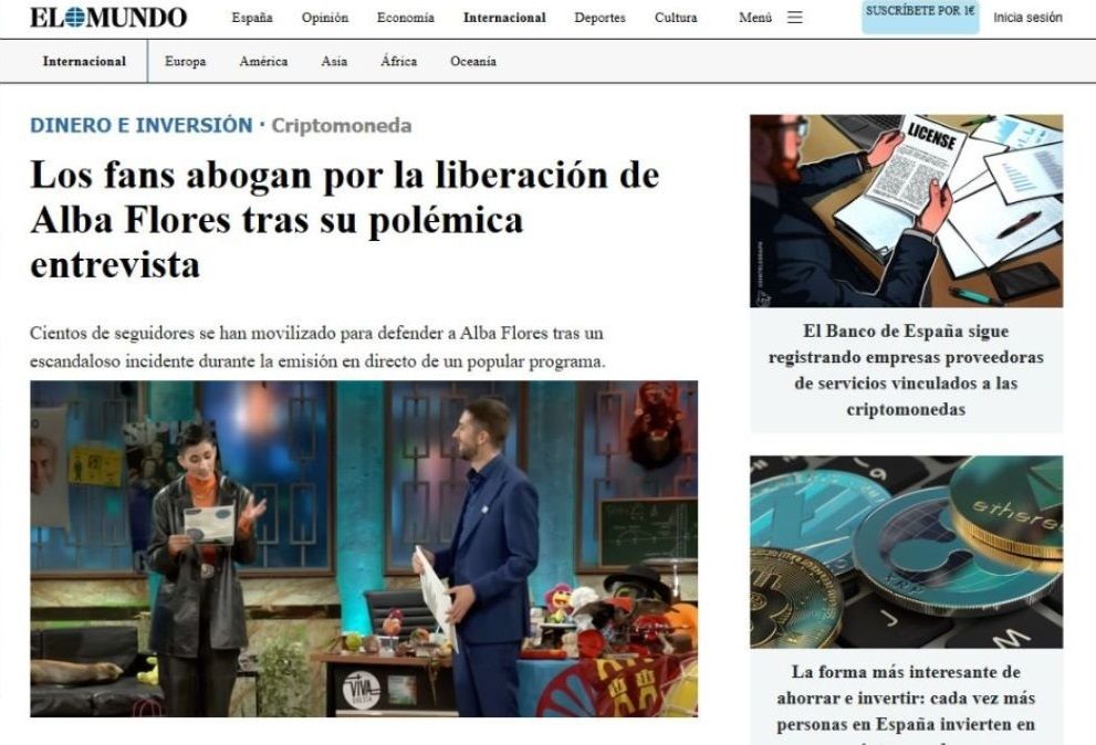 La falsa noticia que involucra a Alba Flores.