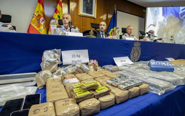 Droga intervenida en la operación de la Policía Nacional. Droga intervenida en la operación de la Policía Nacional.