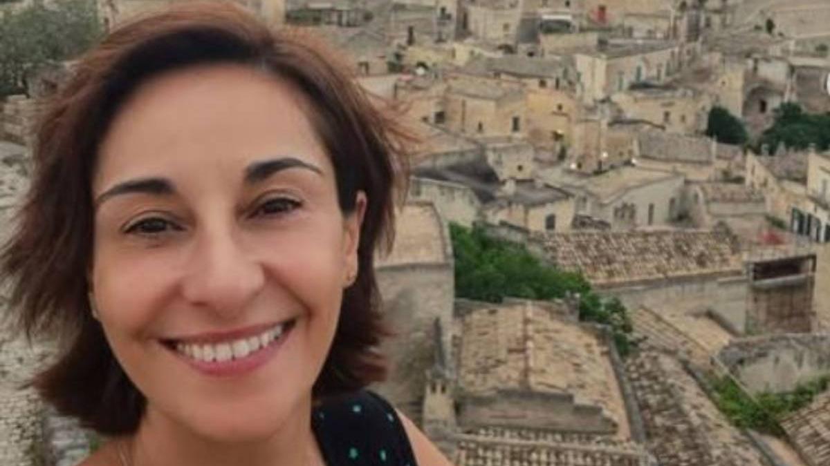 Adela González durante sus vacaciones