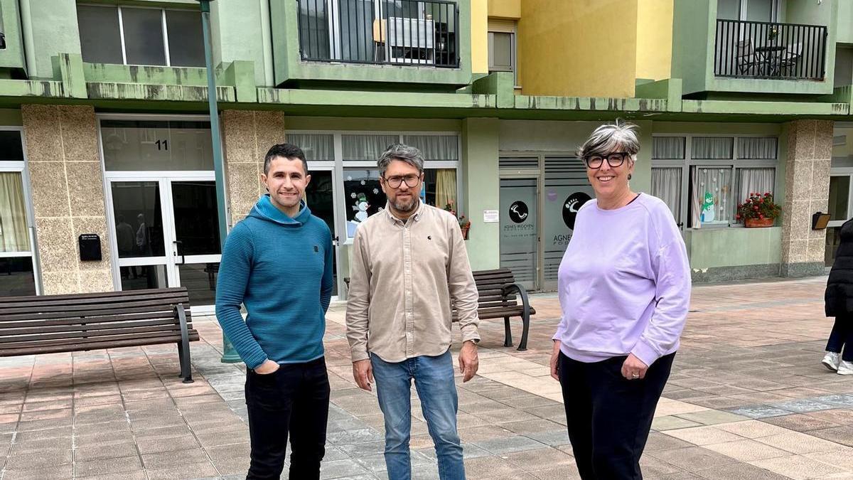 Xabier Crespo, Joseba Aranburu y Agurtzane Antoñana del grupo jeltzale de Ordizia