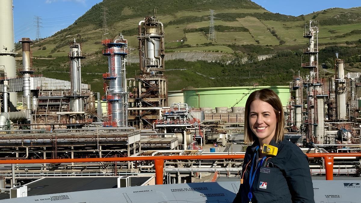 Leire Madariaga trabaja en la planta de Petronor en Muskiz (Bizkaia).
