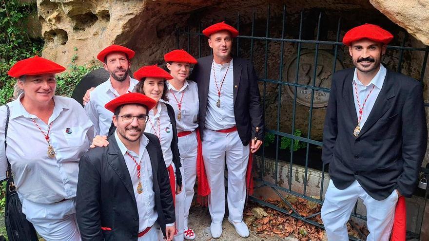 Los ediles de Abotsanitz, Lupe Queiruga, Josu Peña, Ortzi Alonso, Estitxu Urtizberea, Tamara Sastre, Igor Enparan y Aitzol Arroyo, el pasado 8 de septiembre.