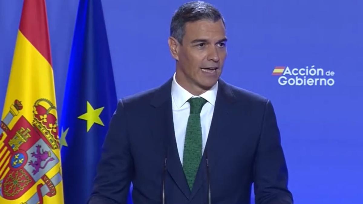 Comparecencia de Pedro Sánchez.