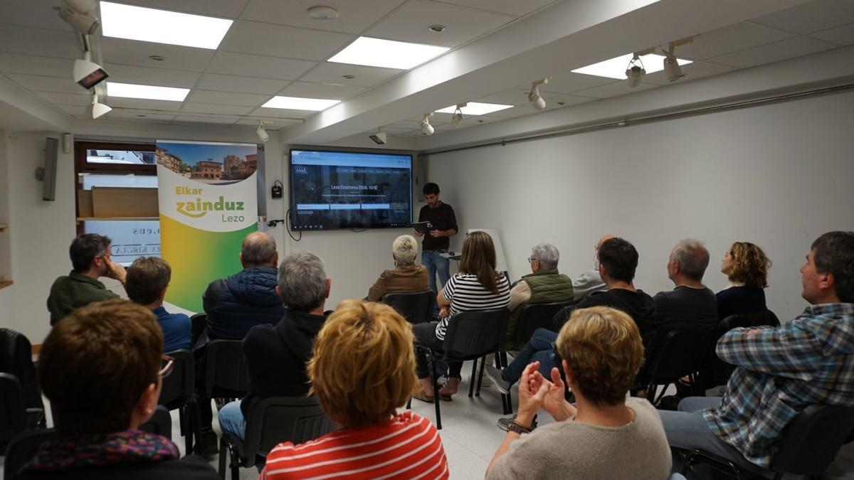 Presentación de la web Lezo Oroimena
