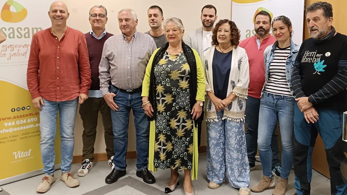 Presentación Día Mundial Salñud Mental en Aiaraldea esta mañana en Laudio