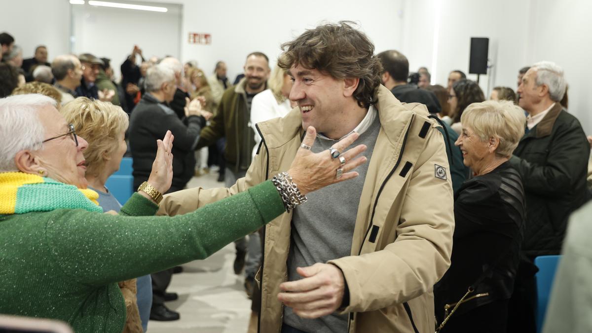 Andueza, durante el acto en el que ha participado este domingo en Lasarte-Oria.