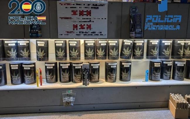 El local se encontraba publicitado en redes sociales ofertando gran variedad de marihuana / Policía Nacional El local se encontraba publicitado en redes sociales ofertando gran variedad de marihuana