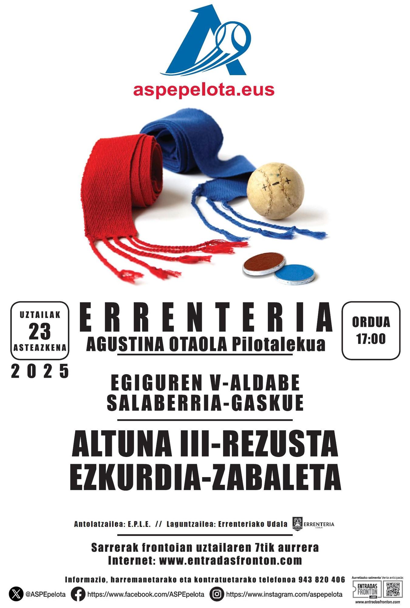 Cartel del festival de pelota