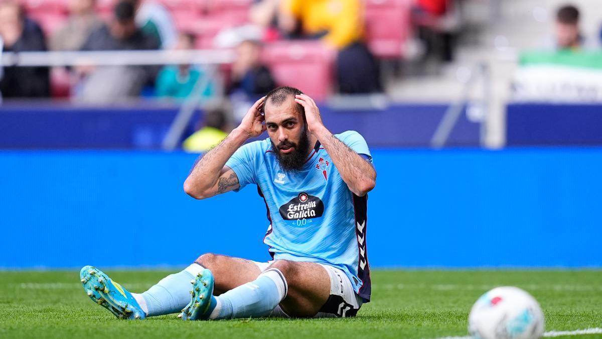 Borja Iglesias, durante un partido del Celta de la pasada temporada.