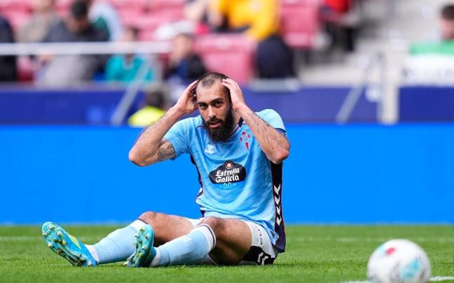 Borja Iglesias, durante un partido del Celta de la pasada temporada.