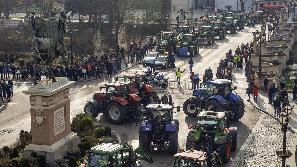 Movilización del sector agrario en Burgos.