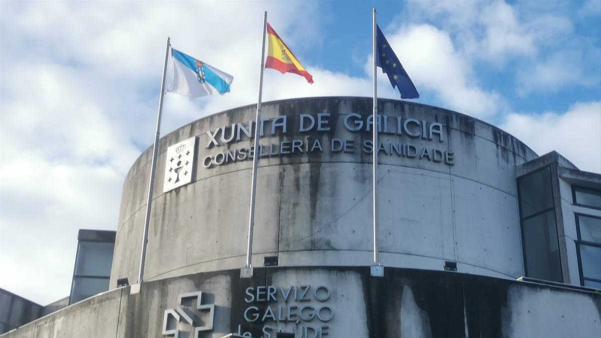 Edificio de la Consellería de Sanidade y Servizo Galego de Saúde (Sergas), en San Lázaro, Santiago de Compostela.