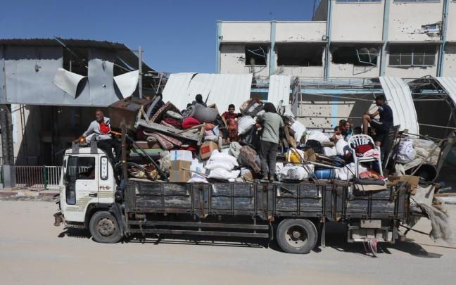 Se calcula que en Rafáh hay 1,5 millones de refugiaos palestinos.