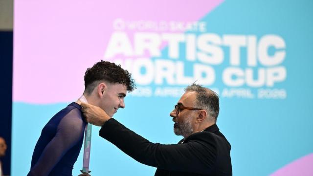 Andoni Ibarra, bronce en el campeonato del Mundo de patinaje artístico