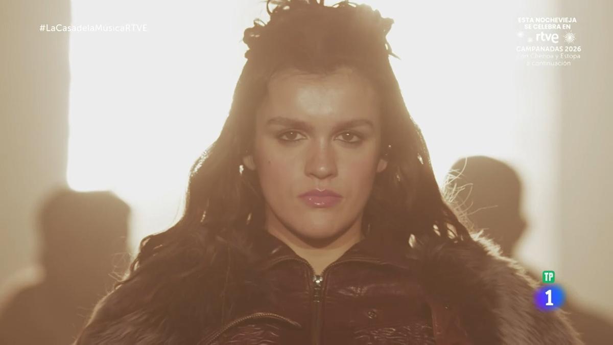 Amaia Romero, durante su actuación.