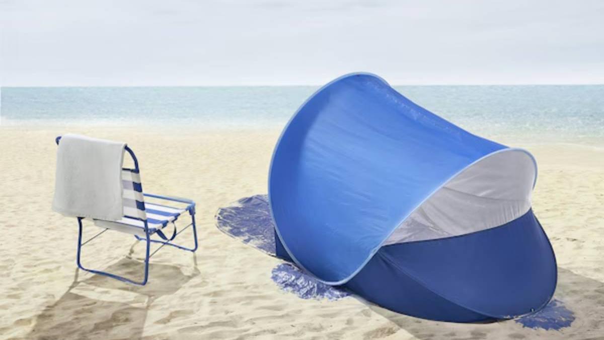 STRANDÖN Cortavientos/parasol plegable.