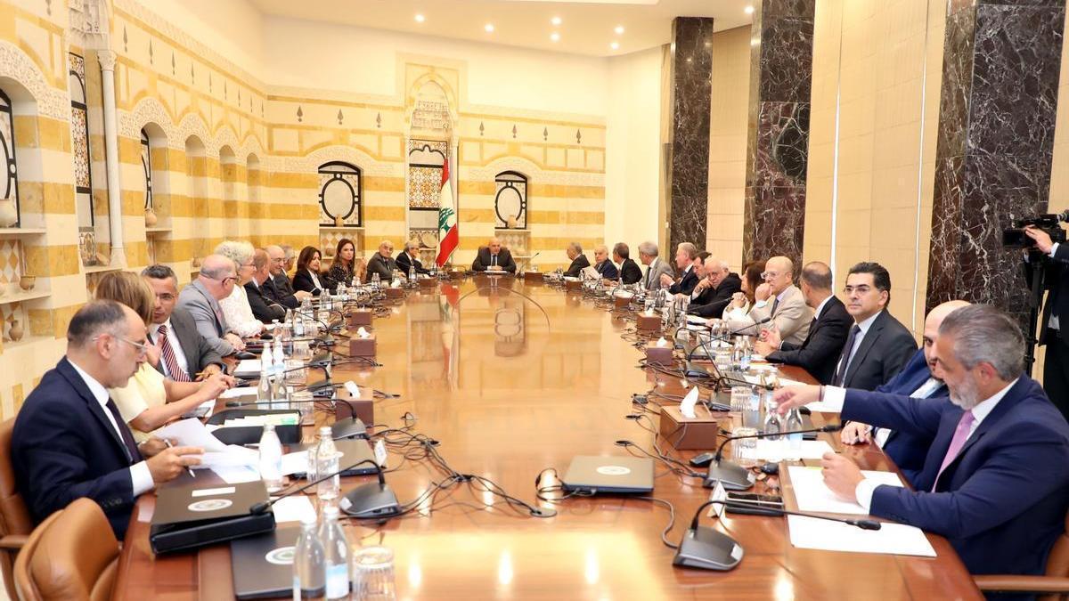 El Consejo de Ministros de Líbano reunido en Beirut