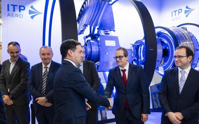 Pradales, durante su visita a la planta de ITP Aero de Zamudio.