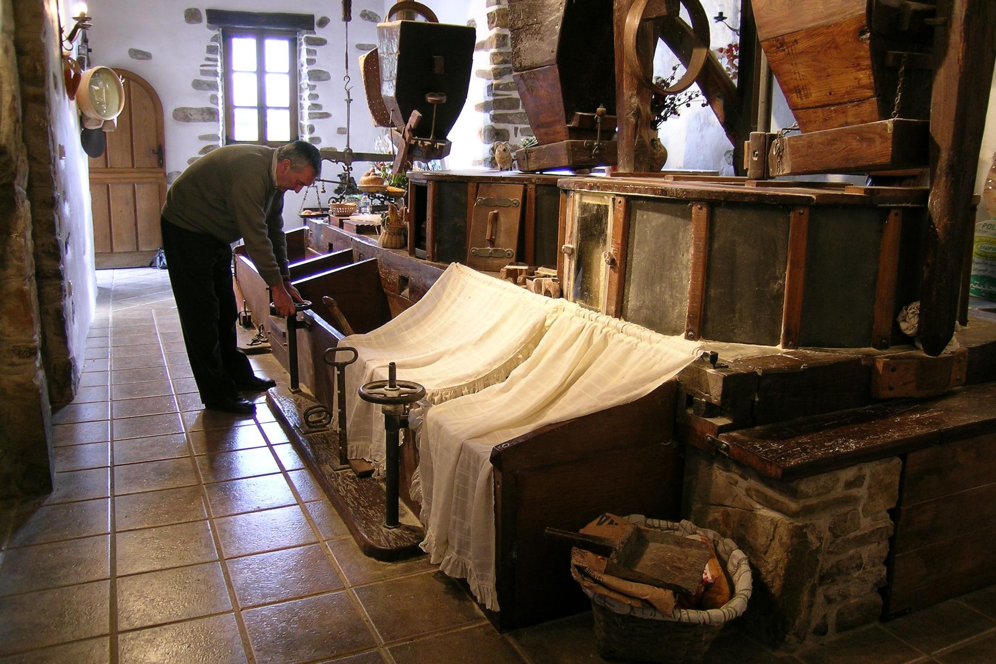 Interior del molino de Olabarri.