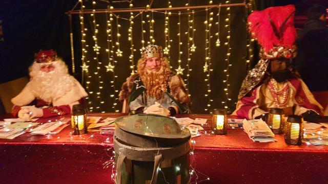 Melchor, Gaspar y Baltasar en Zarautz un año anterior.