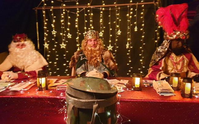 Melchor, Gaspar y Baltasar en Zarautz un año anterior.