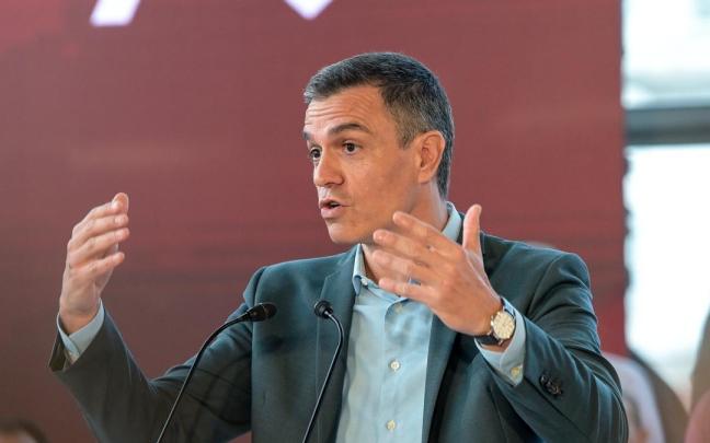 Pedro Sánchez durante un acto electoral. Pedro Sánchez durante un acto electoral.