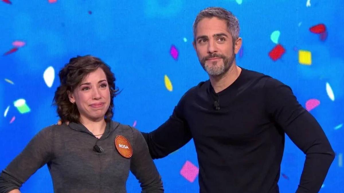 Rosa Rodríguez y Roberto Leal en 'Pasapalabra'