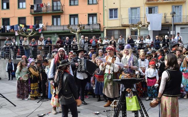 El campamento de los caldereros en Serafín Esnaola.