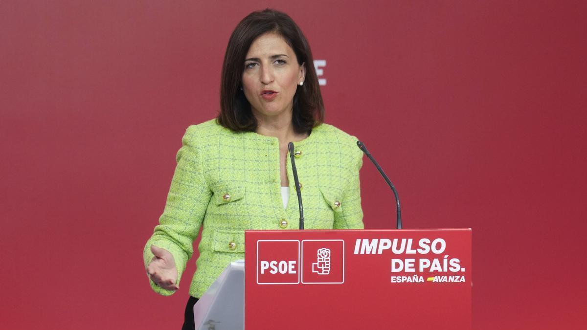 La portavoz del PSOE, Esther Peña.