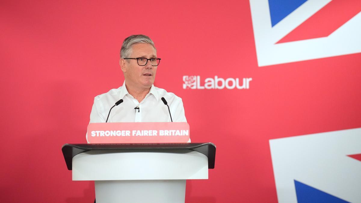 El primer ministro británico, Keir Starmer, en su discurso ante el Partido Laborista.