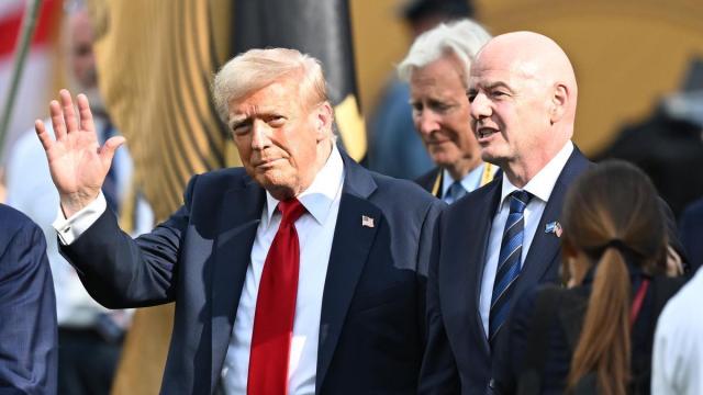 El presidente estadounidense, Donald Trump, junto al presidente de la FIFA, Gianni Infantino