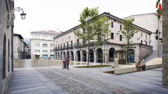 Fotomontaje de cómo quedará la plaza San Martín tras su reurbanización.