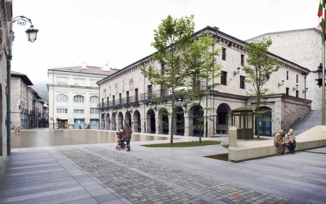 Fotomontaje de cómo quedará la plaza San Martín tras su reurbanización.