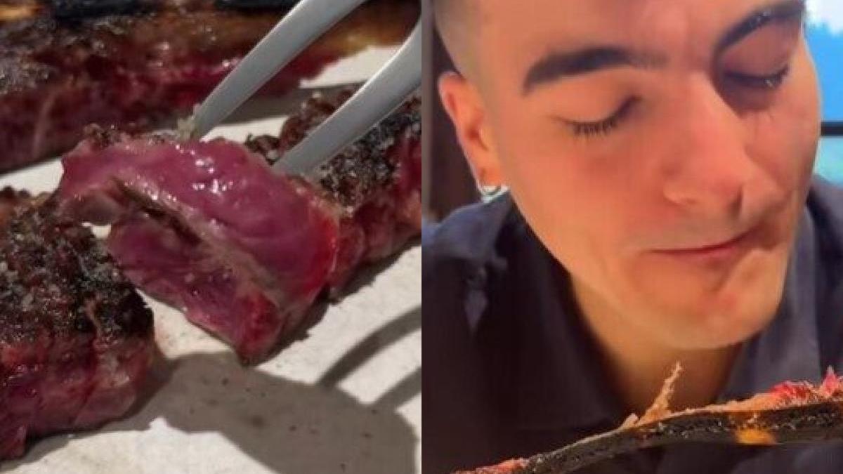 Iñaki disfruta de su experiencia en el Asador Etxebarri.